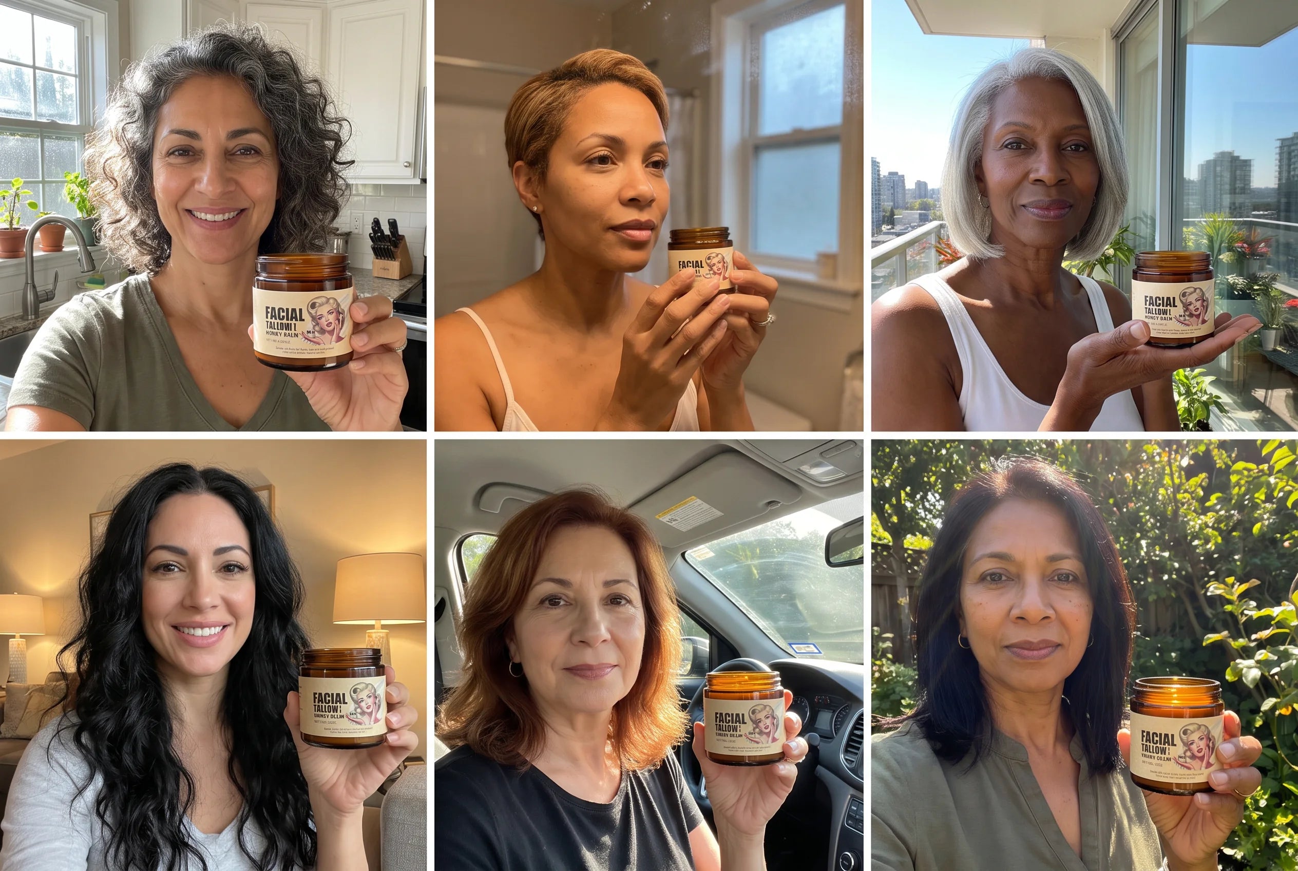 Mujeres reales mostrando Crema Facial Tallow