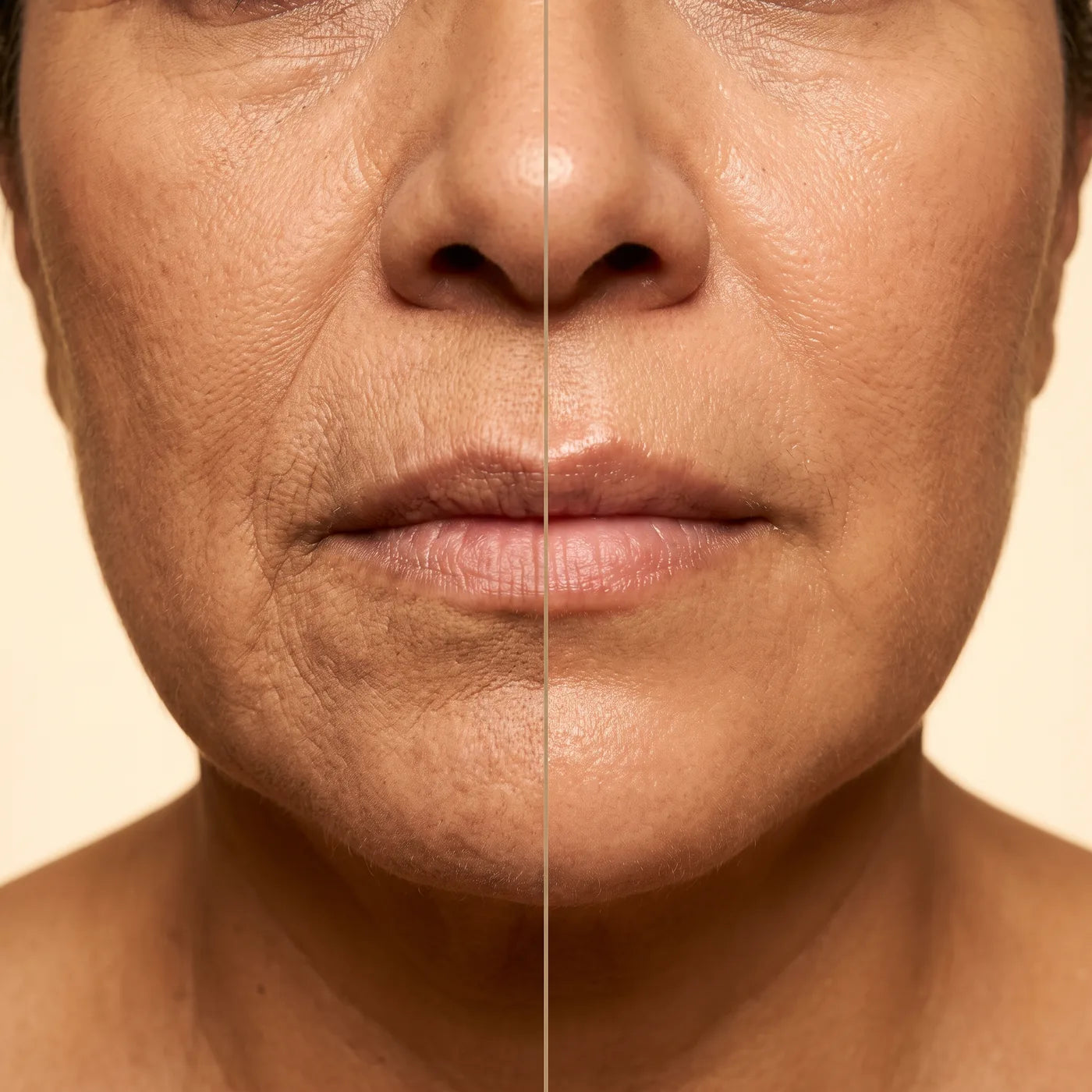 Contorno de labios antes y después de tres meses de uso